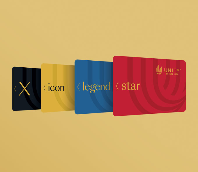 Unity by Hard Rock tiers: Star, Legend, Icon & X